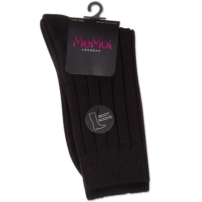 Memoi Women's Neutral Ribbed Knit Essential Boot Socks - image 4