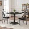 KTMBDW Metal Dining Chairs Set, Elegant Armless Chair with Steel Legs and PU Leather Seats, High Back Dining Chairs for Kitchen, Living Room - 3 of 4