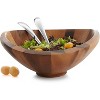 Nambe Butterfly Salad Bowl with Servers - Brown - 2 of 4