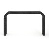 52'' Wooden Narrow Console Table, Curved Edge Entryway Table with Natural Texture, Contemporary Design for Living Room, Hallway – Cuddlewood - 3 of 4