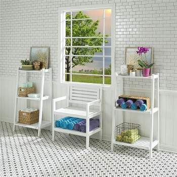 NewRidge Home Solid Wood Dunnsville 3-Tier Ladder Shelf, Bookcase, Display. Color Options.