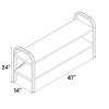 INFURNIC TV Stands and Consoles Modern TV Stand with Open Shelves and Metal Legs Stylish Storage for Living Room, White, 14"*47"*24" - 4 of 4