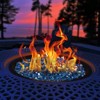 VEVOR Fire Glass, 10LBS / 4.5KG High-Temperature Resistant Fireplace Rocks, 1/2-Inch / 12.7 mm Reflective & Smokeless Firepit Glass Rock, Pacific Blue - 2 of 4