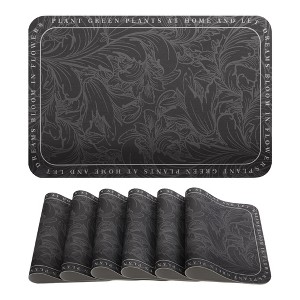 REGALWOVEN Placemats Set of 6 Leather Placemats for Kitchen Dining Table Decor  Placemats - 1 of 4