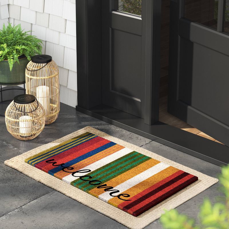 1&#39;6&#34;x2&#39;6&#34; &#39;Welcome&#39; Striped Doormat - Threshold&#8482;, 3 of 6