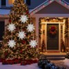 SEVOBAL Tree Ornaments 6PCS Set 6.1" Christmas Tree Decorations Snowflake Hanging Ornaments Holiday Party Supplies, White, 6.1"*6.1"*6.1" - 3 of 4