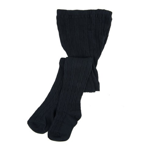 Solid Cable-Knit Tights for Toddler Girls