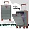 5 PCS Expandable Luggage Set, Hardside Spinner Suitcase with USB Port, Cup Holder, Duffel Bag, Tolietry Bag and TSA Lock - ModernLuxe - 3 of 4