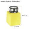 Unique Bargains Makeup Remover Nail Polish Push Down Alcohol Dispenser Bottles 4 Pcs 120ML(4oz) Yellow - 2 of 4