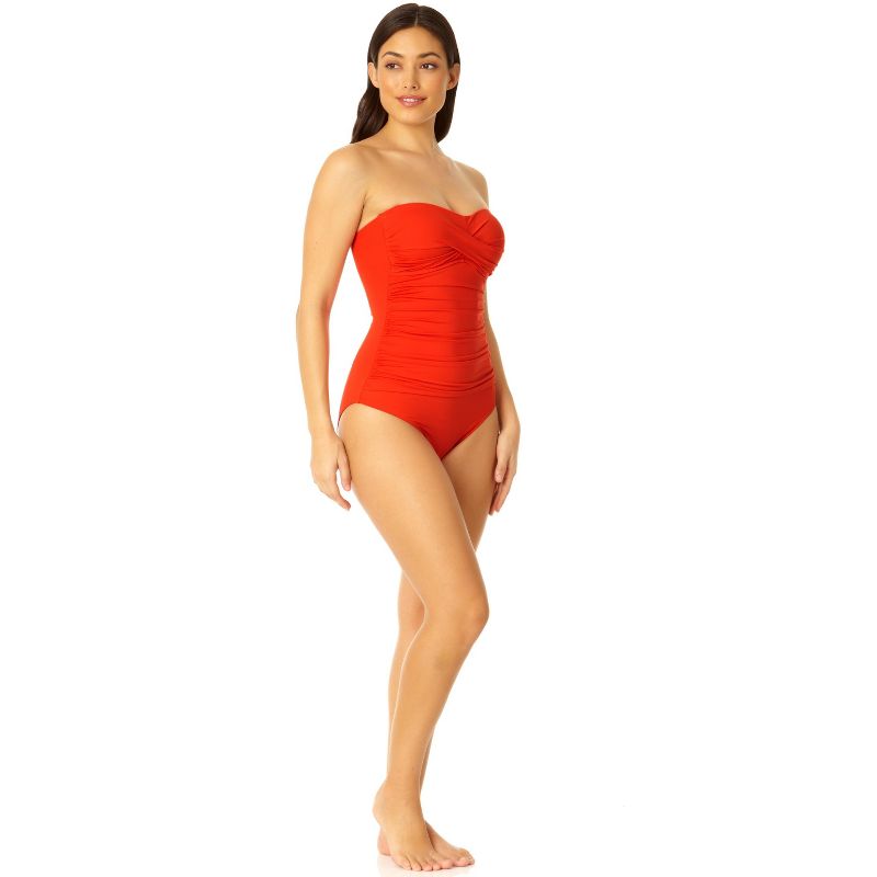 Anne Cole - Women's Twist Front Shirred One Piece Swimsuit, 5 of 10