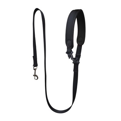 Gooby Sports Dog Leash, Padded Handle and Quick Snap Clasp, Black