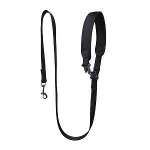 Gooby Sports Dog Leash, Padded Handle and Quick Snap Clasp, Black - 1 of 1
