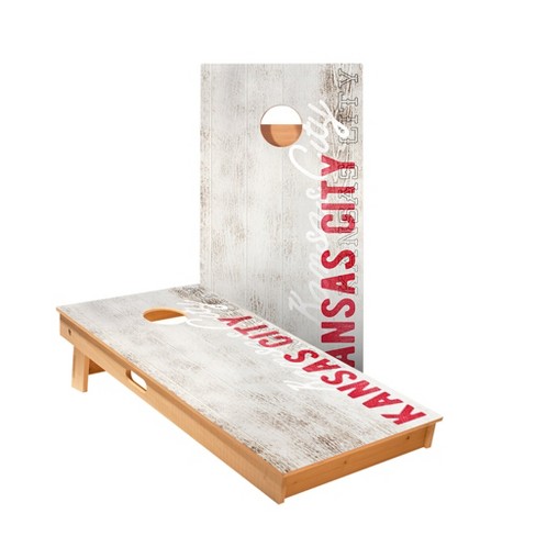 Miami Football Cornhole Boards Complete Outdoor Game Set With 