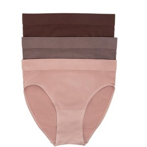 Paramour by Felina | Body Smooth Hi Cut Seamless Brief Panties 3-Pack | Up to 3X | Hi Leg Opening - 1 of 4