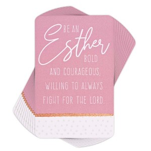 Dicksons BKMPK-466 Be an Esther Dark Pink and White 4 Inch Paper Place Keeper Pocket Card Bookmark Pack of 12 - 1 of 2