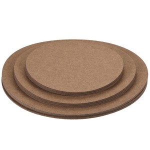 Unique Bargains Indoor Round Reversible Absorbent Waterproof Plant Pot Saucers Coaster Felt Pad Mats 1 Set of 9 Pcs - 1 of 4