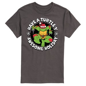 Men's - Teenage Mutant Ninja Turtles - Have A Turtley Awesome Holiday Short Sleeve Graphic T-Shirt - 1 of 4