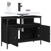 vidaXL Bathroom Sink Cabinet Black 31.5"x11.8"x23.6" Engineered Wood - 4 of 4