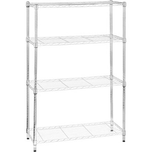 4-Shelf Adjustable Heavy Duty Steel Wire Rack Storage Shelving Organizer for Kitchen, Garage - 1 of 4