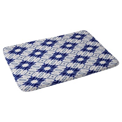 Geometric Bath Mat Shibori Blue - Deny Designs