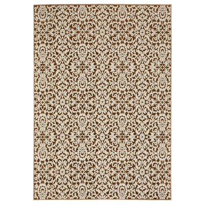 Oriental Weavers Intrigue INT02 Rust / Beige Indoor Area Rug - 3'10" x 5'5"
