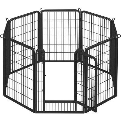 Yaheetech 8 Panels Metal Dog Playpen Outdoor Indoor Fence, Black : Target