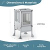 Guidecraft Contemporary Kitchen Helper Step Stool: Adjustable, Folding Montessori Toddler Tower - Safety Learning Furniture - 3 of 4