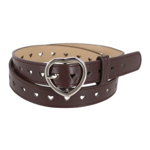CTM Girls Love Heart Punched Hole Belt - 1 of 4