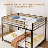 JOYMOR Metal Bunk Bed Full Over Full, Twin Size Bed Frame for Boys Girls, Junior, Low Profile Bunk, Space Saving Design, Mattress Not Included (Black) - 4 of 4