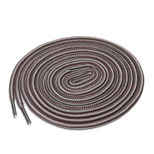 Elerevyo Round Rope Dual Colored Striped 0.2" Thick Boot Sneakers Shoelace 3 Pairs - 1 of 4