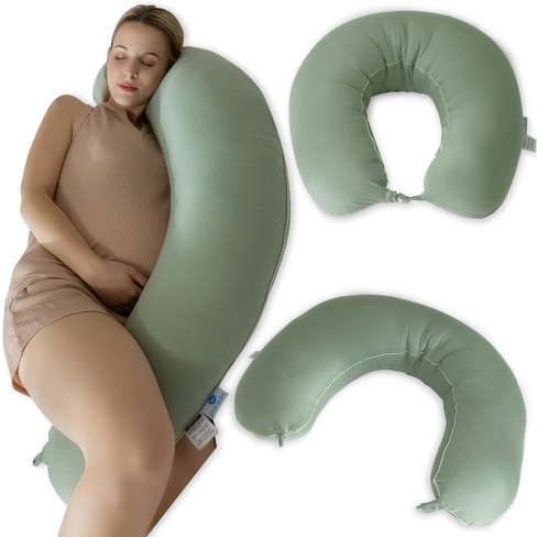 Pharmedoc Crescent Pregnancy Pillows, Maternity And Nursing Pillow For  Breast Feeding - Sage : Target