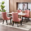 Lyngins Set of 2 Classic Velvet Dining Chairs, High-end Tufted High-Back Kitchen Chair with Solid Wood Frame, Upholstered Armless Chairs - 4 of 4