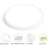 TALOYA 15.8 in. 24 Watt White LED Flush Mount Ceiling Light,dimmable 5 Color Light - 2 of 4