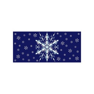 Evergreen Snowflake Sassafras Indoor Outdoor Switch Doormat 1'10"x10" Multicolored - 1 of 4