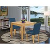 Kitchen Table Set 3Pc Square 36 Inch - Parsons Chairs, Modern Dining Set, Chic Bistro Table - 2 of 4