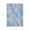 Denim Blue And Sky Blue Abstract Washable Indoor Outdoor Area Rug - 3 of 4