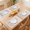 REGALWOVEN Rustic Placemats Set of 6 Placemats for Dining Table Decor Washable Kitchen Table Mat with Lace Trim - 3 of 4