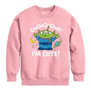 Boys' - Disney - Alien Ooh I'm Cute Graphic Long Sleeve Fleece Sweatshirt - 1 of 4