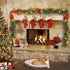 6 FT Christmas Garland with Lights,Battery Operated with Pine Cones Berries Lush Branches,20 LED Lights,Decor Mantle Fireplace Indoor Outdoor Home - 3 of 4
