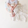Makemake Organics GOTS Certified Organic Kids Blanket Cotton Infill Tufted - Reversible Ultra Soft - Blossom & Taupe - 4 of 4
