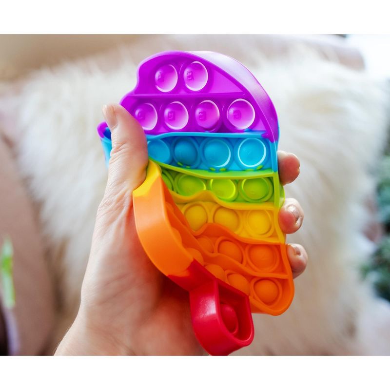BOB Gift Pop Fidget Toy Rainbow Popsicle 32-Button Silicone Bubble Popping Game, 5 of 8
