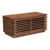 Mid-Century Modern Narrow TV Stand for TVs up to 35.3" Walnut - ZM Home: Hardwood Media Dresser, Metal Hardware - 2 of 4