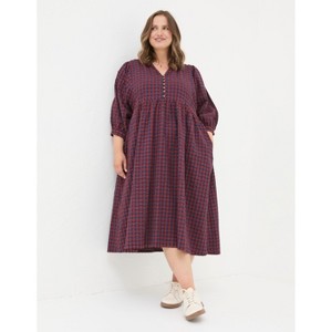 FatFace Women's Plus Size Ceil Gingham Midi Dress - 1 of 4
