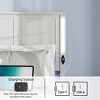 NicBex Queen Platform Bed Frame with Wood Headboard and Footboard,LED Lights and Charging Station,No Box Spring Needed,Easy Assembly,White/Black/Brown - 4 of 4