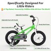 RoyalBaby Freestyle Outdoor Kid's Bicycle with Training Wheels, 16 Inch, Green - 3 of 4