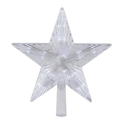 Northlight 8.5" Led Lighted Clear 5 Point Star Christmas Tree Topper ...