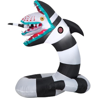 Gemmy Airblown Inflatable Beetlejuice Sandworm, 3 ft Tall, Multicolored