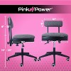 Pink Power Sewing Chair with Wheels and Adjustable Back Support - Hydraulic Armless Sewing Machine Chair for Crafting, Quilting - Sewing Furniture - 2 of 4