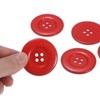 Unique Bargains Resin Round Flat 4-Hole DIY Craft Sewing Buttons 60L 1.5" 10 Pcs - 4 of 4