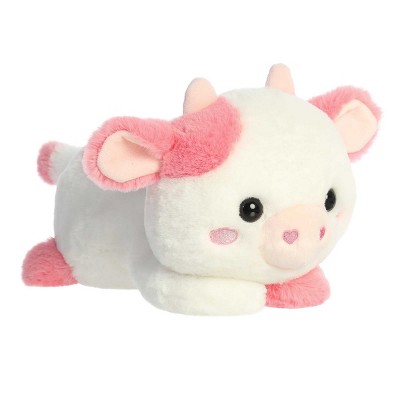 Aurora Medium Katelyn Cow Too Cute Playful Stuffed Animal Pink 11"
